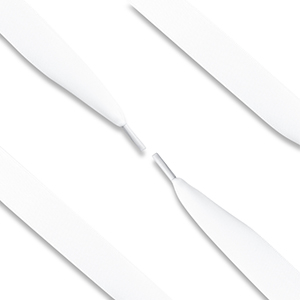 Cord&oacute;n de zapato trendy de sat&eacute;n Blanco