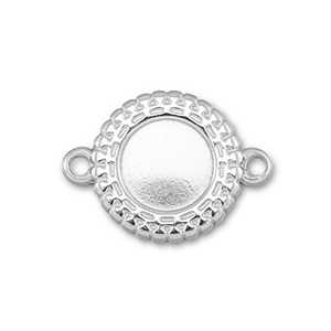 BY31&reg; Entrepieza Acero Inox con engaste para SS34 base plana Plateado