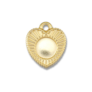 BY31&reg; Colgantes Acero Inox con engaste para SS30 base plana Dorado