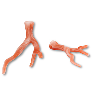 Colgantes acr&iacute;licos coral Marr&oacute;n-blanco m&aacute;rmol