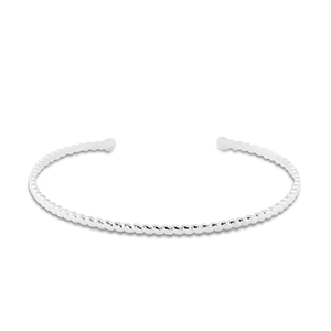 Pulseras Acero Inox bangle Plateado