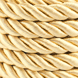 Cord&oacute;n trendy espiral 10mm Dorado claro