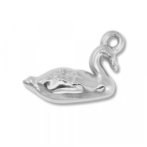 Colgantes Acero Inox cisne Plateado