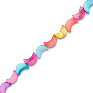 Abalorios conchas luna Multicolor