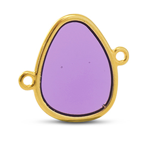 Colgantes met&aacute;licos DQ entrepieza P&uacute;rpura-Dorado (sin n&iacute;quel)