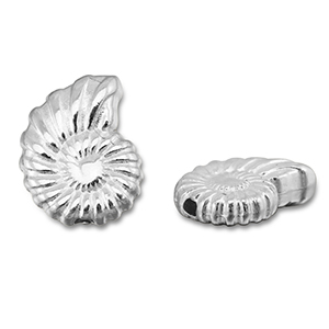 Abalorios met&aacute;licos DQ conchas Plateado vieja (sin n&iacute;quel)