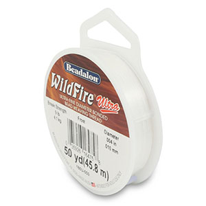 Beadalon hilo para enfilar Wildfire Ultra 0.10mm Blanco frost