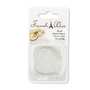 Beadsmith French wire extra heavy 1.8mm Plateado