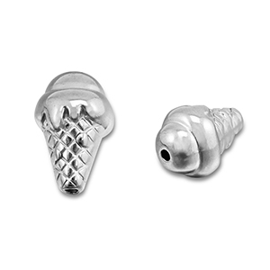 Abalorios Acero Inox helado Plateado