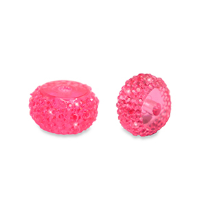 Abalorios de resina rondeles 6mm Rosa