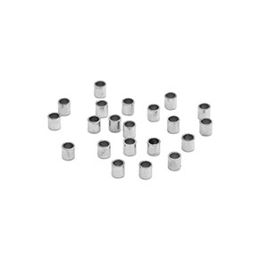 Abalorios Acero Inox chafas tubo 1.5mm Plateado