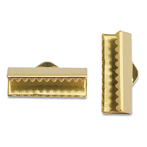 Fornituras Acero Inox terminal para cintas 16mm Dorado