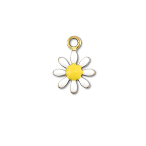 Colgantes Acero Inox flor Dorado-blanco-amarillo