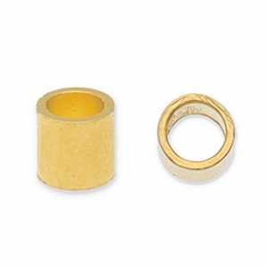 Fornituras met&aacute;licos DQ chafas tubo Dorado (sin n&iacute;quel)