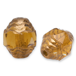 Abalorios Checos FPB &oacute;valo 7x6mm Topaz