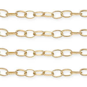 Fornituras aluminio cadena jasseron anclaje Dorado