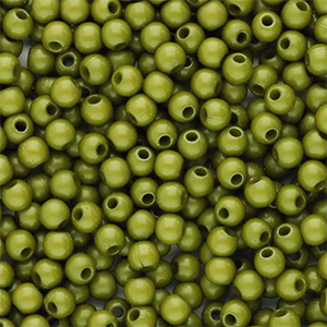 Abalorios acr&iacute;licos 4 mm brillante Verde oliva