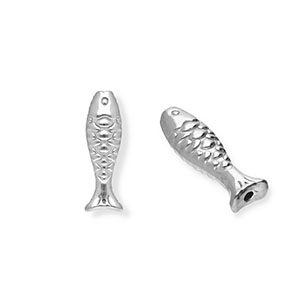 Abalorios Acero Inox pez Plateado