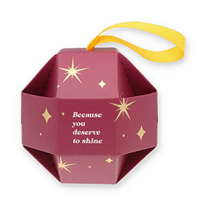 BY31&reg; Cajitas de joyer&iacute;a (regalo) bola "Because you deserve to shine" Vino tinto frutos rojos-dorado-blanco-amarillo
