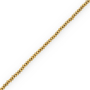 Abalorios Hematita rondeles Dorado