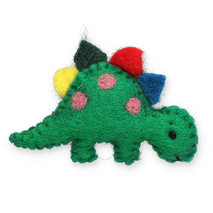 Broches fieltro dinosaurio Verde-amarillo-rojo-azul