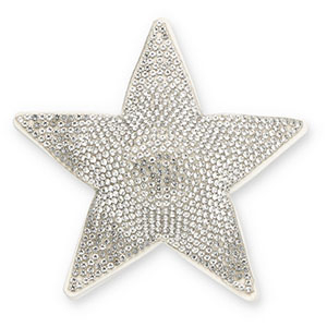 Colgantes llamativos con strass estrella Cristal-blanco