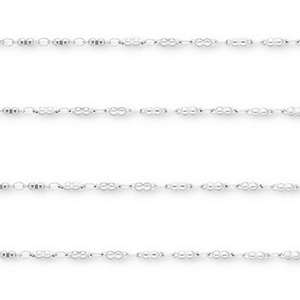 Fornituras Acero Inox cadena jasseron Plateado