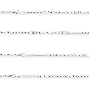 Fornituras Acero Inox cadena jasseron barra Plateado