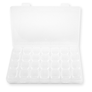 Caja de almacenamiento de joyer&iacute;a con 7x4 compartimentos Transparente