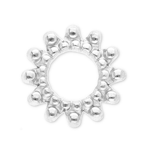 Fornituras Acero Inox colgantes / entrepieza Bali Plateado