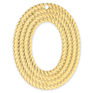 Colgantes Acero Inox &oacute;valo Dorado