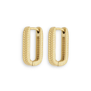 Pendientes Acero Inox ovalado Dorado