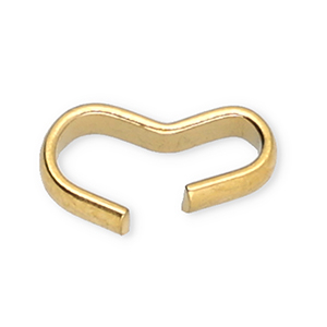 Fornituras acero inox conector doble Dorado