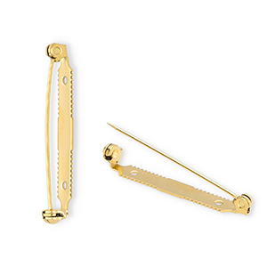 Fornituras acero inox soporte para broche Dorado