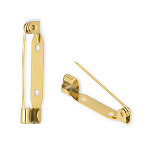 Fornituras acero inox soporte para broche Dorado