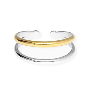 Anillos Acero Inox Plateado-dorado