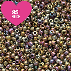 Rocalla cristal 12/0 (2mm) Multicolor galaxy met&aacute;lico brillante