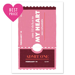 BY31&reg; Tarjetas para joyer&iacute;a "one ticket to MY HEART" Blanco-rosa oscuro-marr&oacute;n oscuro-beige-naranja