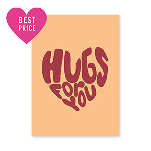 BY31&reg; Tarjetas para joyer&iacute;a "Hugs for you" Naranja melocot&oacute;n-rojo &oacute;xido