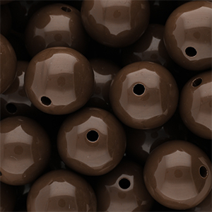 DQ Abalorios acr&iacute;licos 16 mm brillante Cappuccino brown 19-1220 TCX