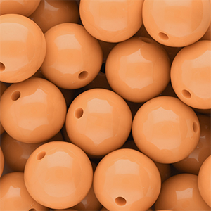 DQ Abalorios acr&iacute;licos 16 mm brillante Chamois orange 15-1145 TCX