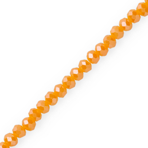 Abalorios faceteados disco 3x2mm Naranja &aacute;cida-revestimiento pearl shine