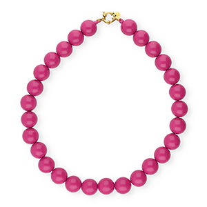 BY31&reg; Collares de abalorios acr&iacute;licos 16mm brillante Rose violet 17-2624 TCX-dorado