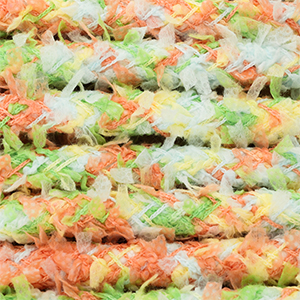 Paracord trendy 9mm Verde-naranja coral-amarillo-blanco