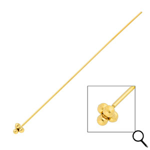 BY31&reg; Fornituras Acero inox bast&oacute;n con cabeza bolas 70mm Dorado