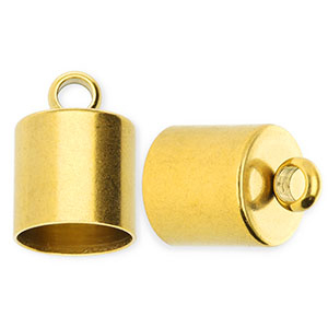 Fornituras acero inox termminal &Oslash;10mm con anilla Dorado