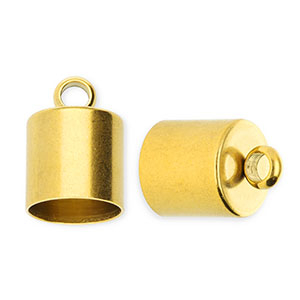 Fornituras acero inox termminal &Oslash;8mm con anilla Dorado