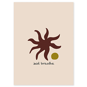 BY31&reg; Tarjetas para joyer&iacute;a "Just breathe" Crema-marr&oacute;n oscuro-verde olivia