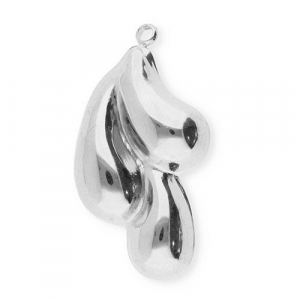Colgantes Acero Inox gotas Plateado