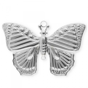 Colgantes Acero Inox mariposa Plateado